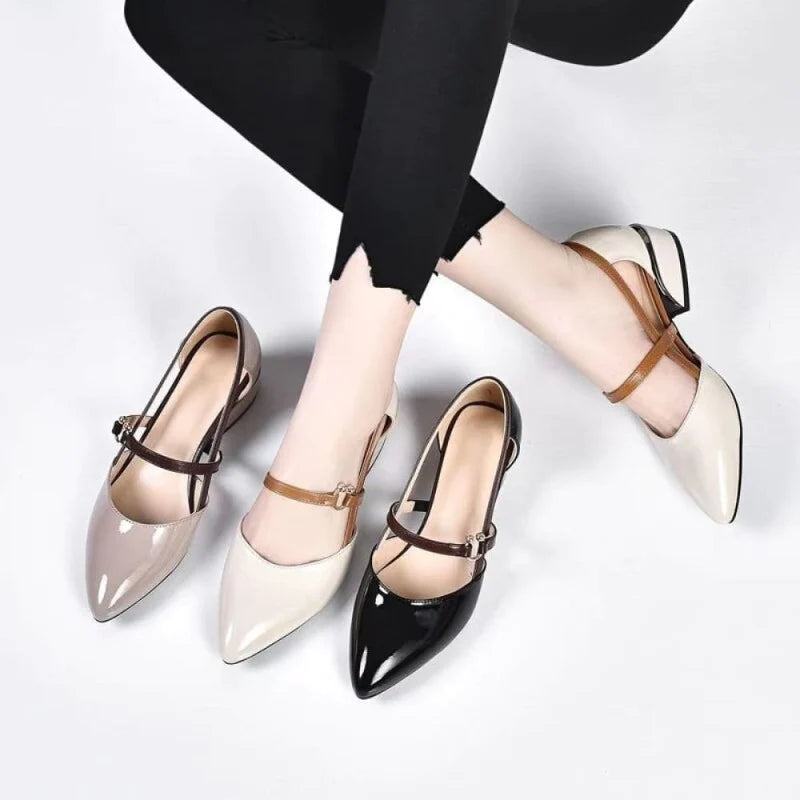 Salto Scarpin Feminino em Couro Italiano