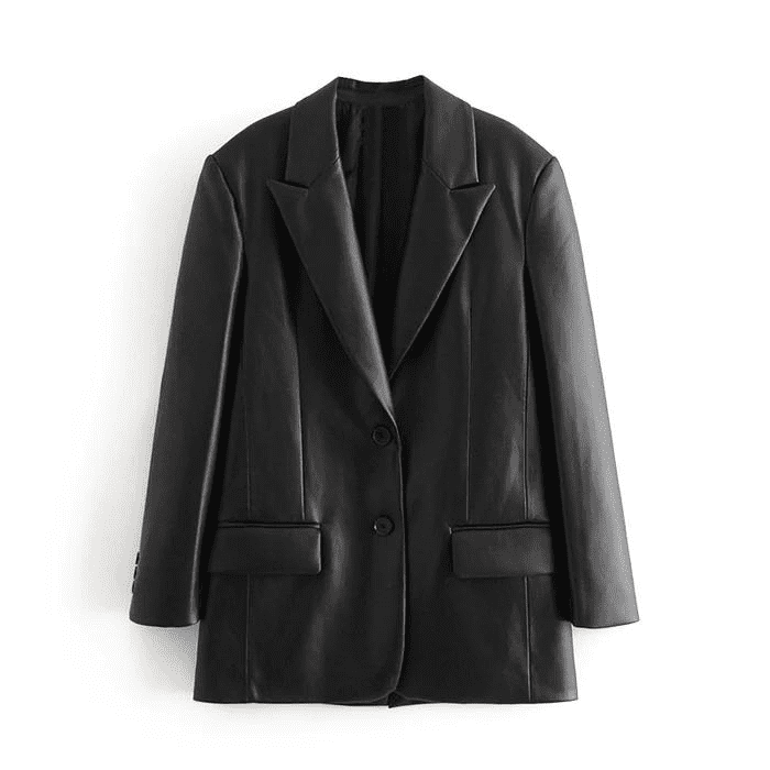 Blazer de Couro Feminino