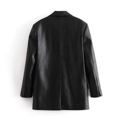Blazer de Couro Feminino