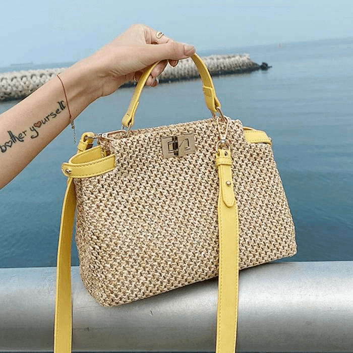Bolsa Imitação Palha