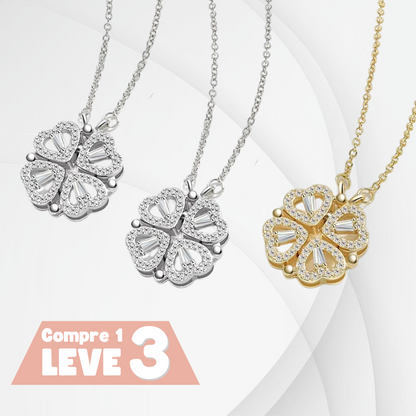 Colar Trevo de Coração Banhado em Ouro 18K [COMPRE 1, LEVE 3]