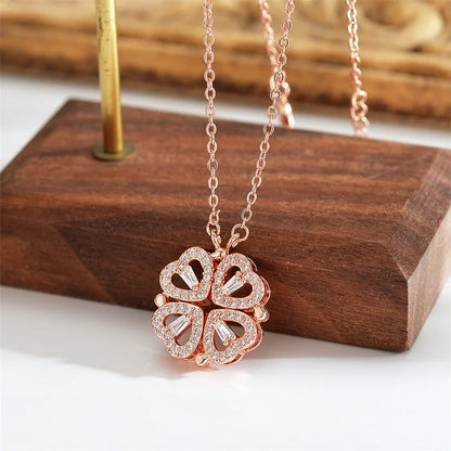 Colar Trevo de Coração Banhado em Ouro 18K [COMPRE 1, LEVE 3]