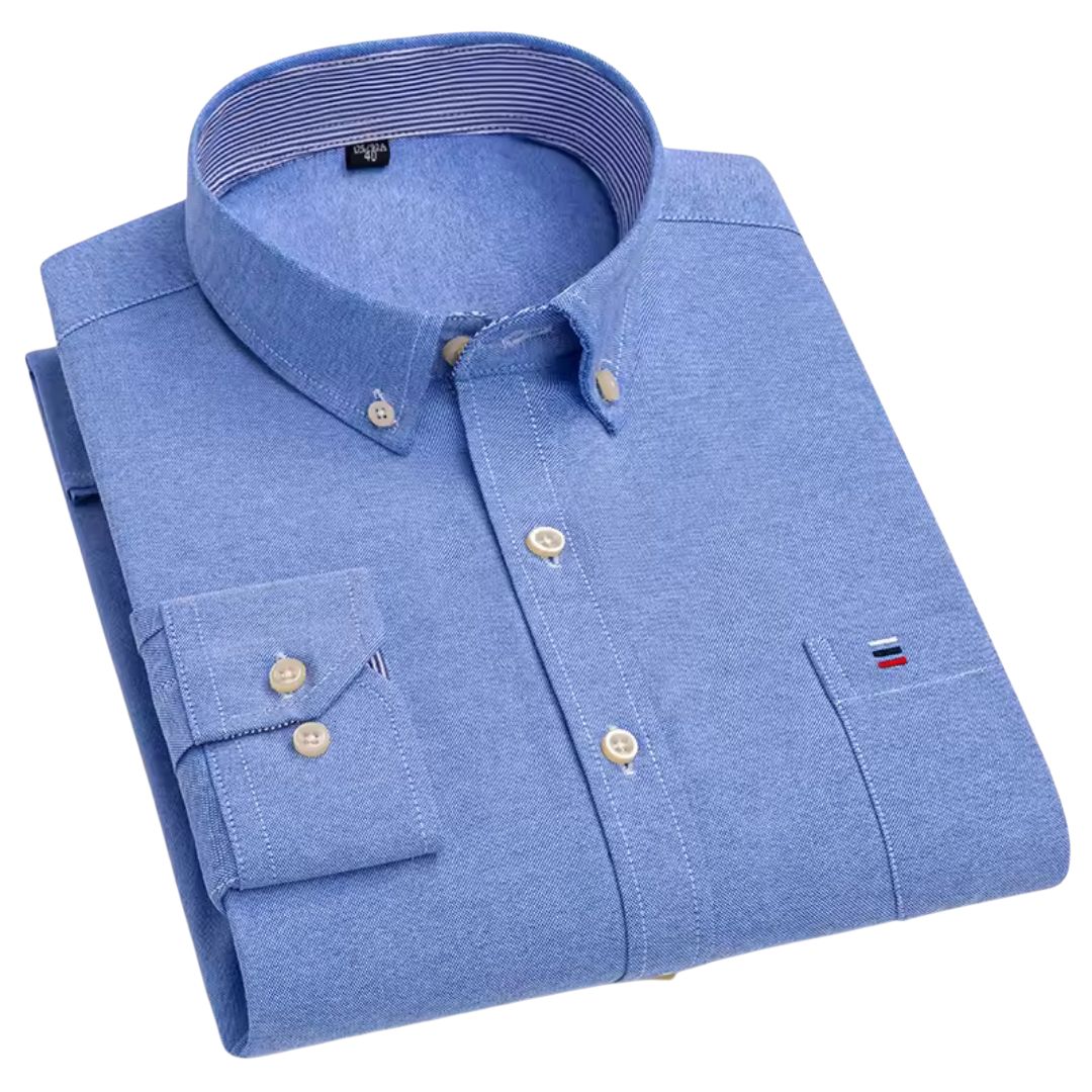 Camisa Social Manga Curta Oxford