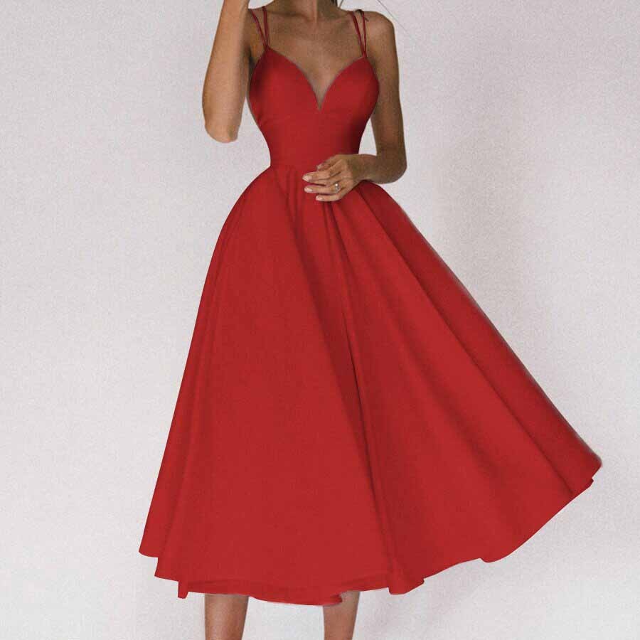 Vestido Feminino Midi vermelho