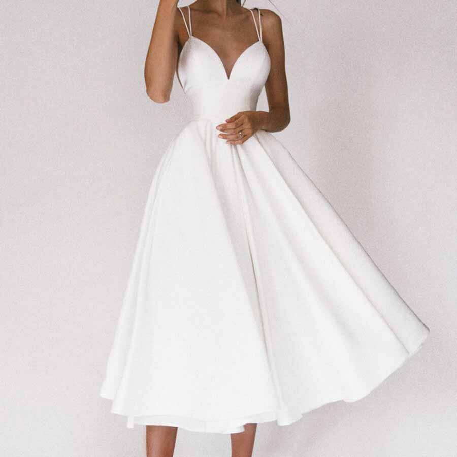 Vestido Feminino Midi branco