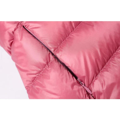 Jaqueta Puffer Longa Rosa