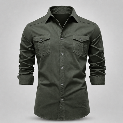 Camisa Masculina Harrington em Algodão