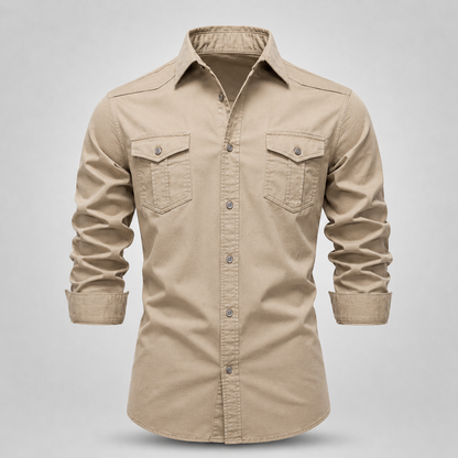 Camisa Masculina Harrington em Algodão