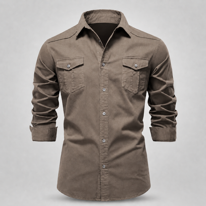 Camisa Masculina Harrington em Algodão