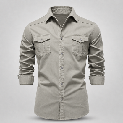 Camisa Masculina Harrington em Algodão