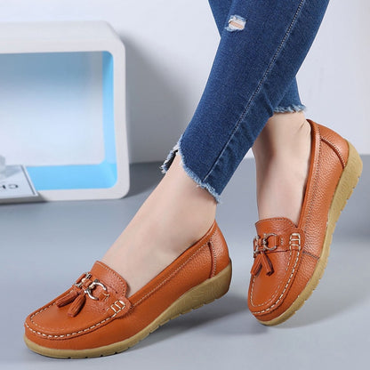 Mocassim Ortopédico Feminino de Couro