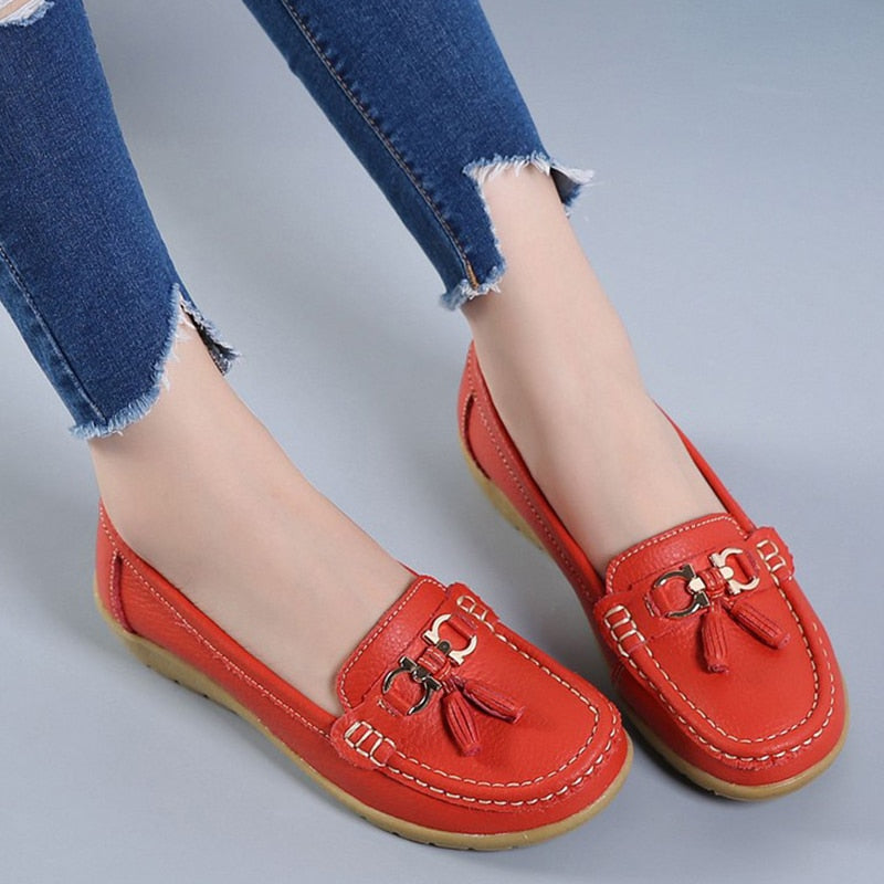 Mocassim Ortopédico Feminino de Couro
