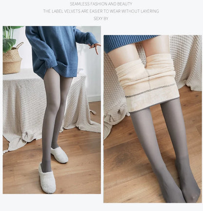 Meia calça peluciada