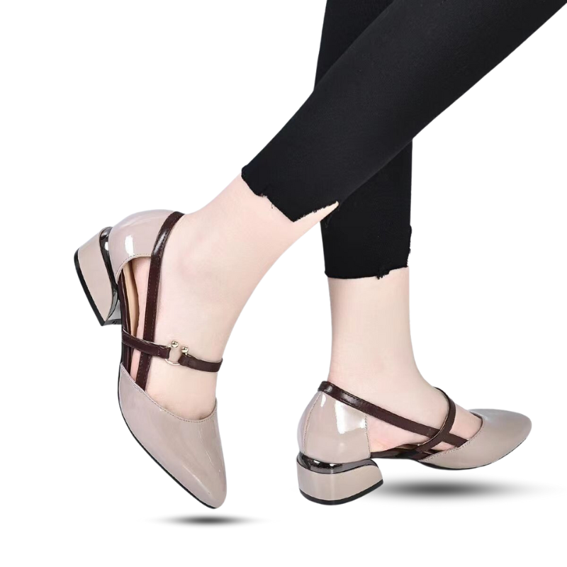 Salto Scarpin Feminino em Couro Italiano
