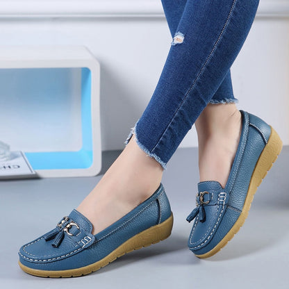 Mocassim Ortopédico Feminino de Couro