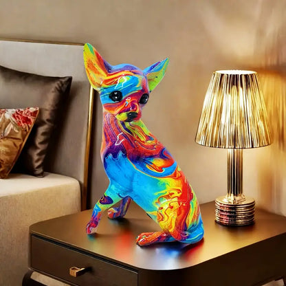 Luminária de Mesa Chihuahua em Resina Colorida